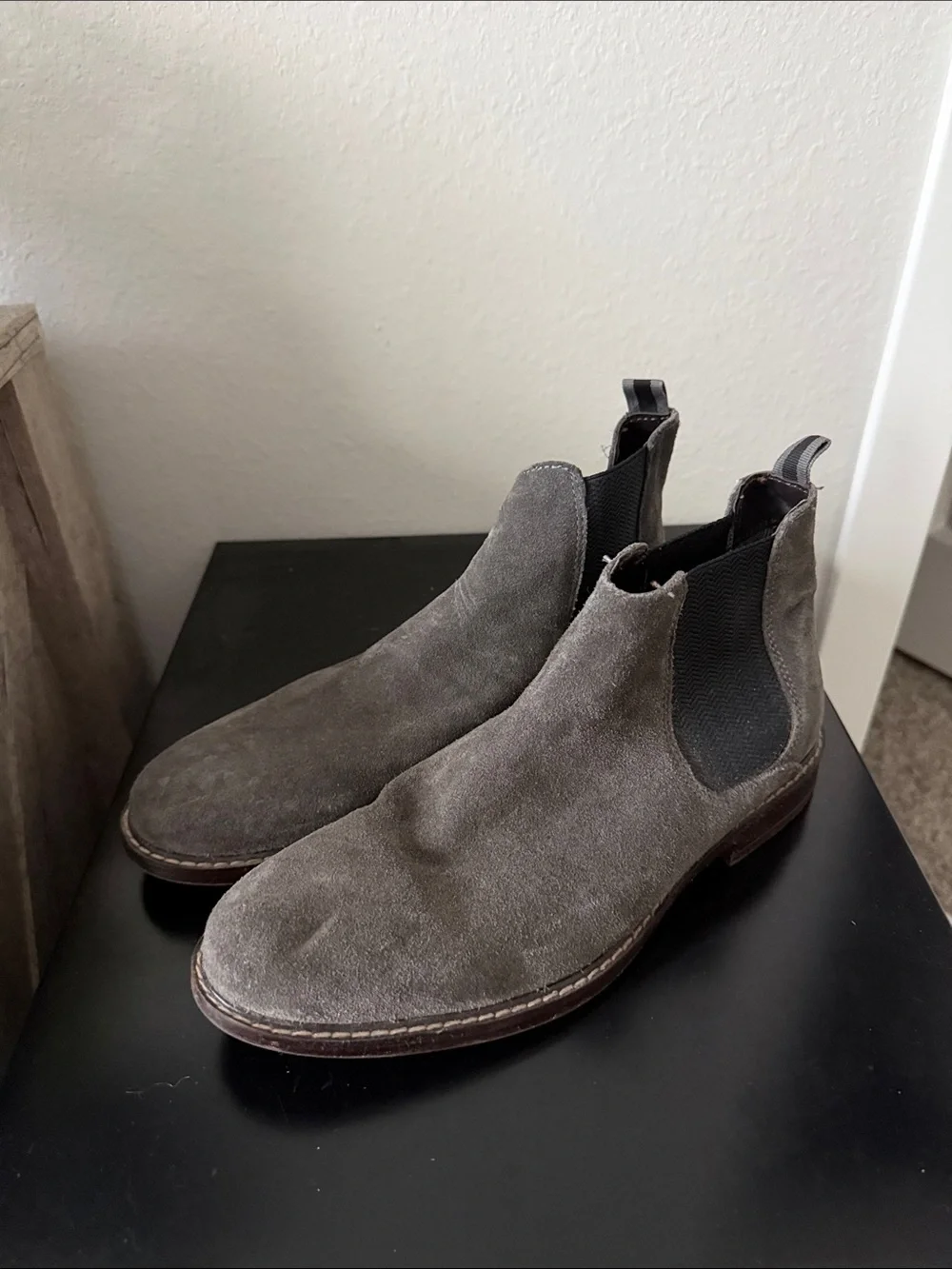 Crown Vintage Slate Gray Suede Boots